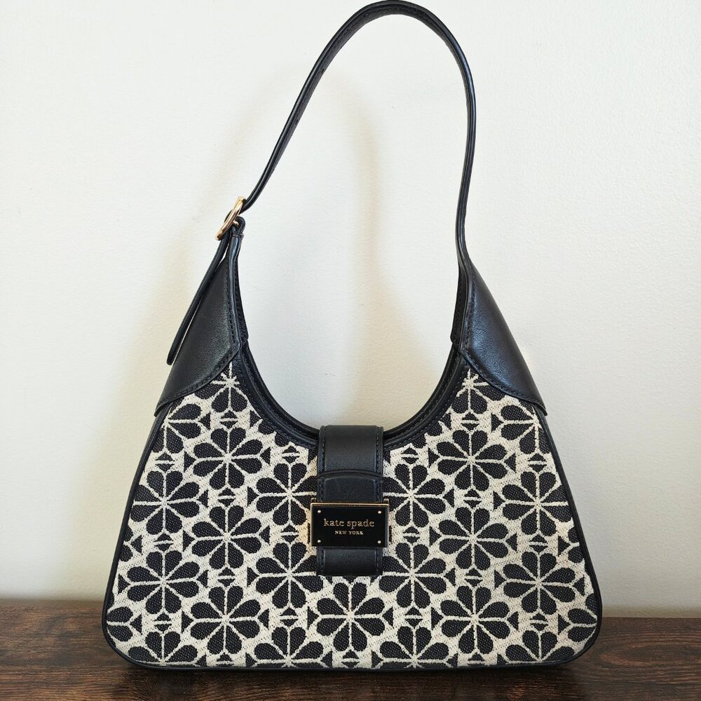 KATE SPADE Flower Jacquard Shoulder Bag - Picture 13 of 15